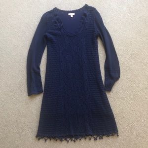 Lilly Pulitzer Navy Blue Crochet Dress